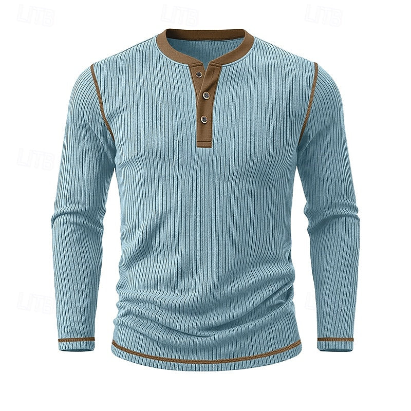 Theodore | Ribbed Long-Sleeve Henley