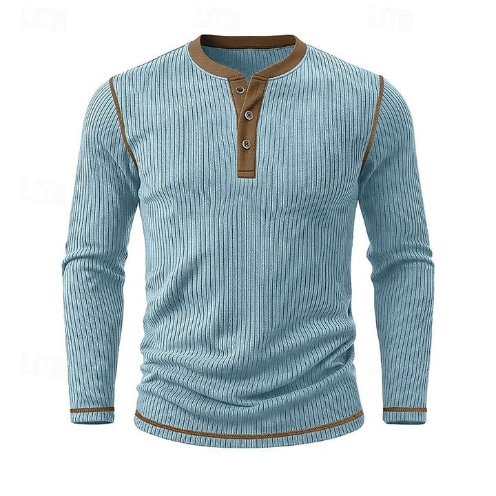 Theodore | Ribbed Long-Sleeve Henley