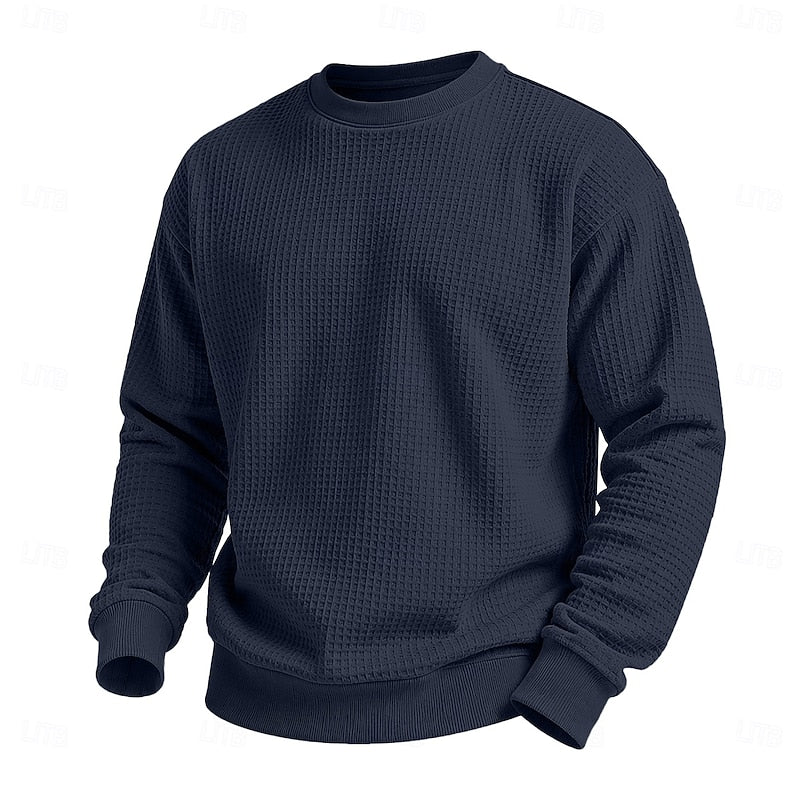 Everett | Textured Crew Neck Sweatshirt