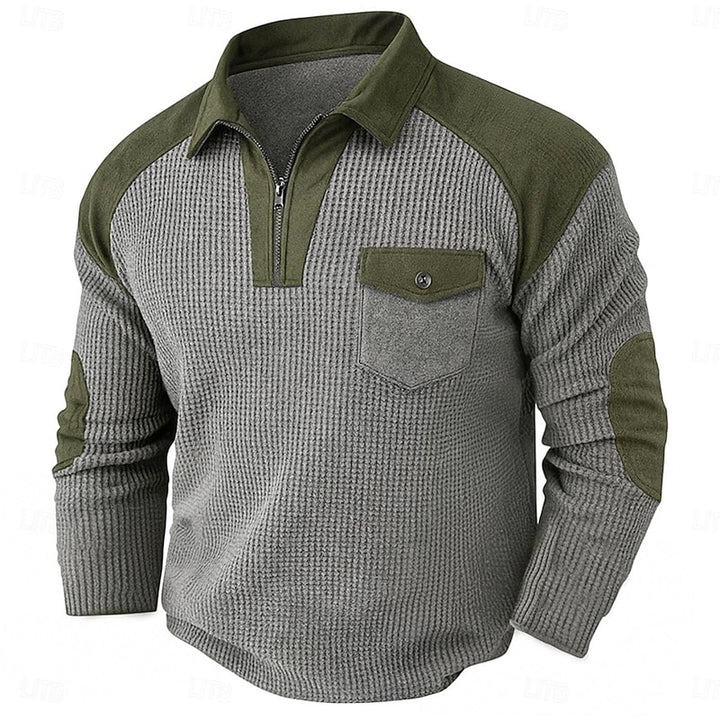 Malcolm | Quarter-Zip Elbow-Patch Pullover