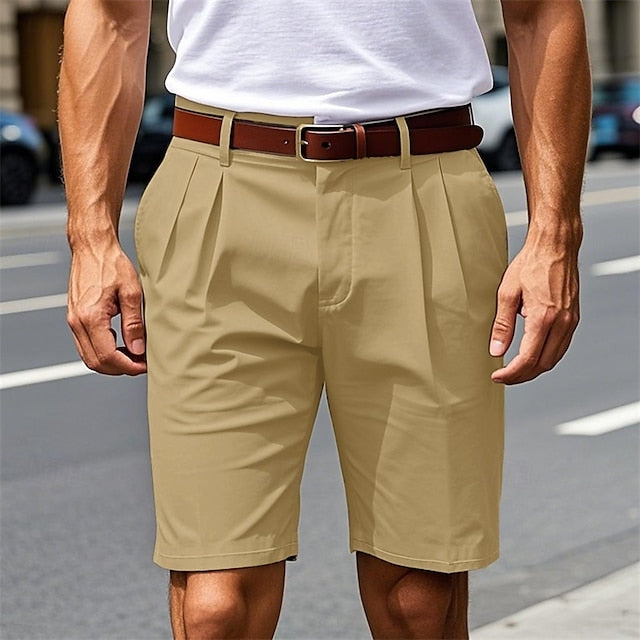 Carl | Men's Pleated Dress Shorts