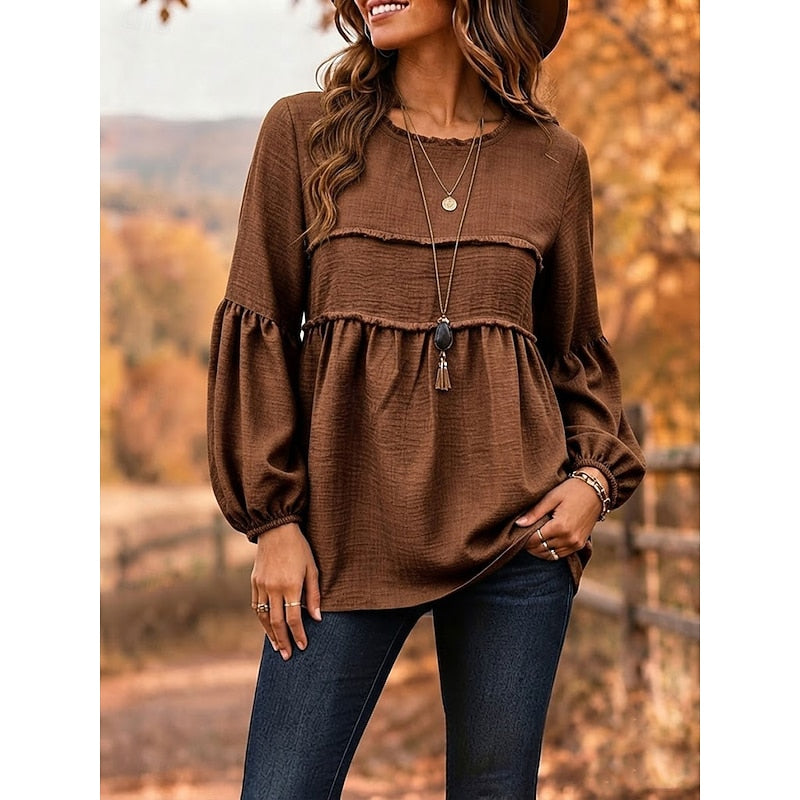 Meredith | Relaxed Peplum Blouse