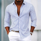 Simon | Men's Plaid Check Long Sleeve Shirt