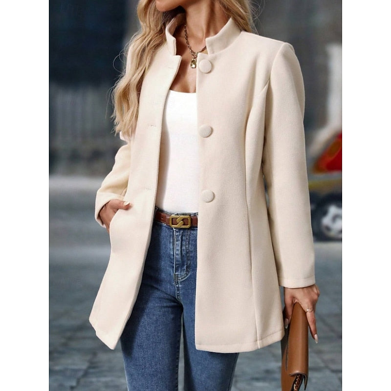 Lindsay | Stand-Collar Tailored Coat
