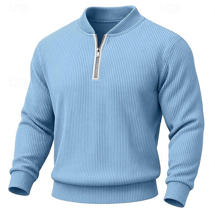 Emerson | Ribbed Quarter-Zip Pullover
