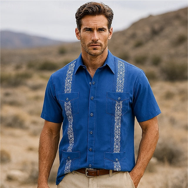 Mateo | Embroidered Short Sleeve Shirt