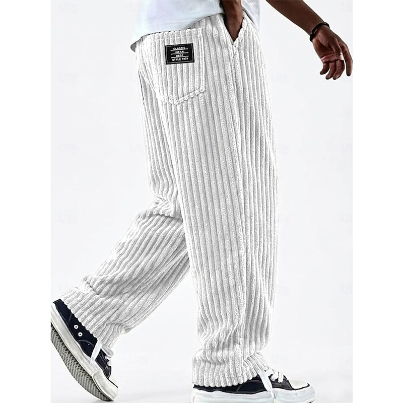 Harrison | Ribbed Straight-Leg Pants