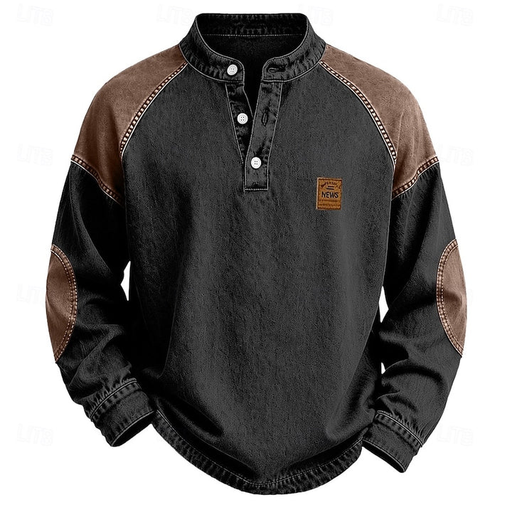 Sullivan | Vintage Color-Block Henley Shirt
