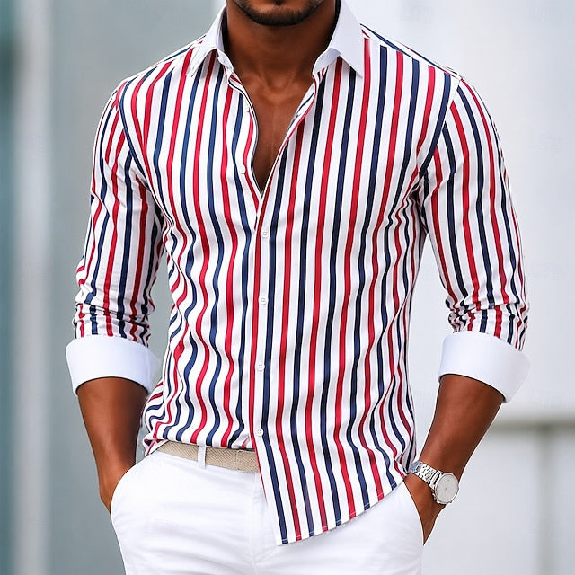 Carver | Men's Non-Iron Striped Dress Shirt