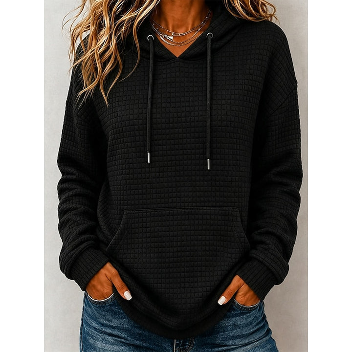 Nell | Textured Drawstring Hoodie