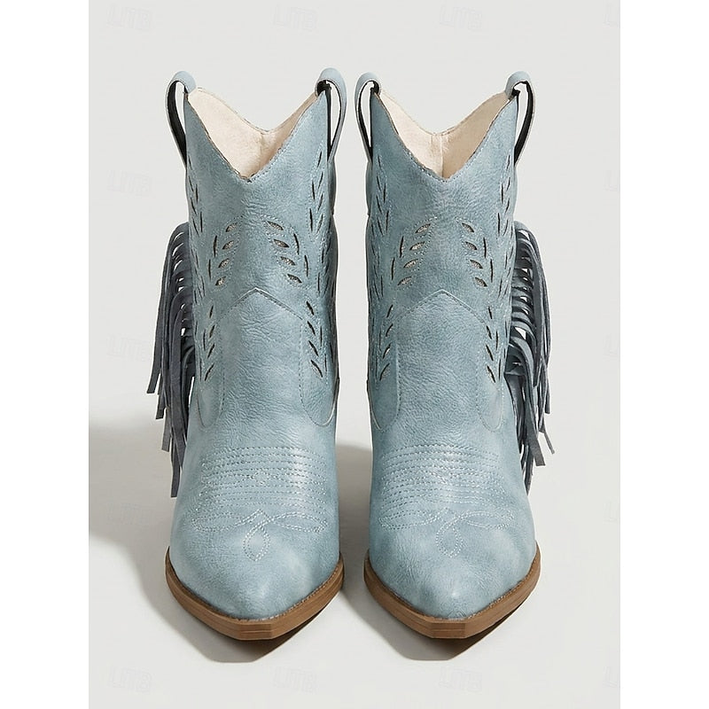 Savannah | Fringed Western Ankle Boots