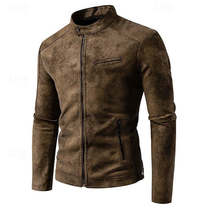 Hudson | Classic Stand-Collar Biker Jacket