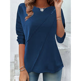 Lillian | Draped Button-Accent Top