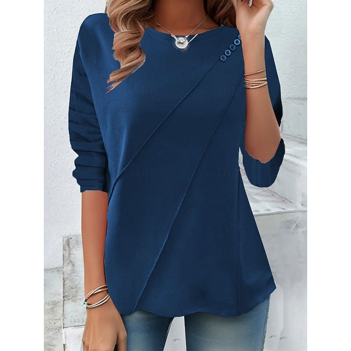 Lillian | Draped Button-Accent Top
