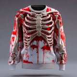 Wexford | Halloween Skeleton Print Sweatshirt