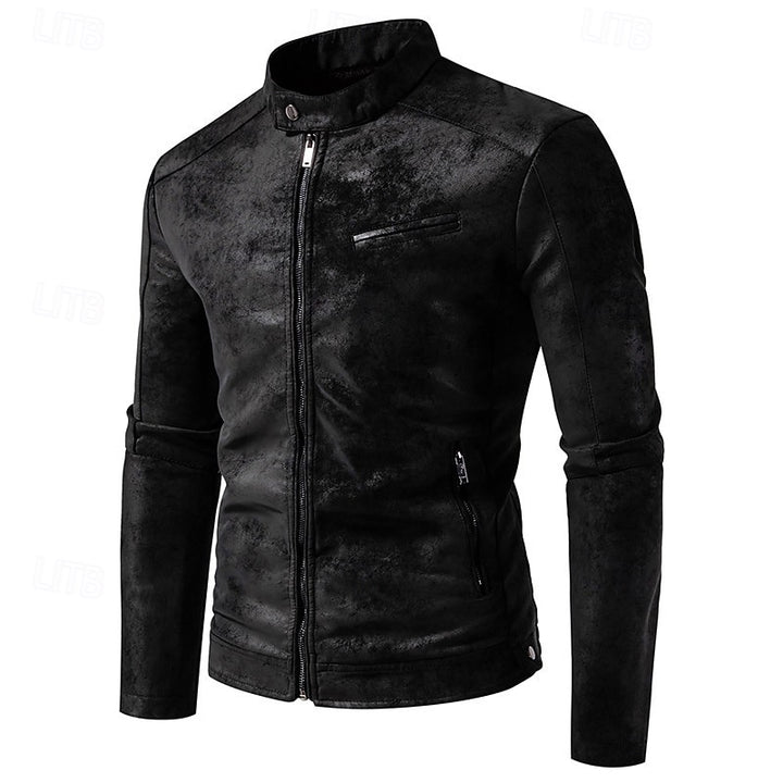 Hudson | Classic Stand-Collar Biker Jacket