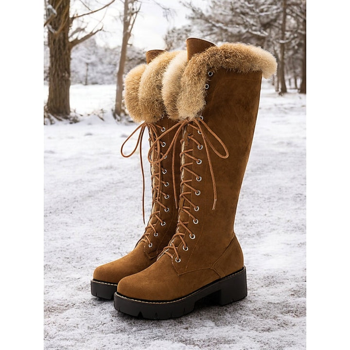 Katrina | Cozy-Cuff Lace-Up Winter Boots