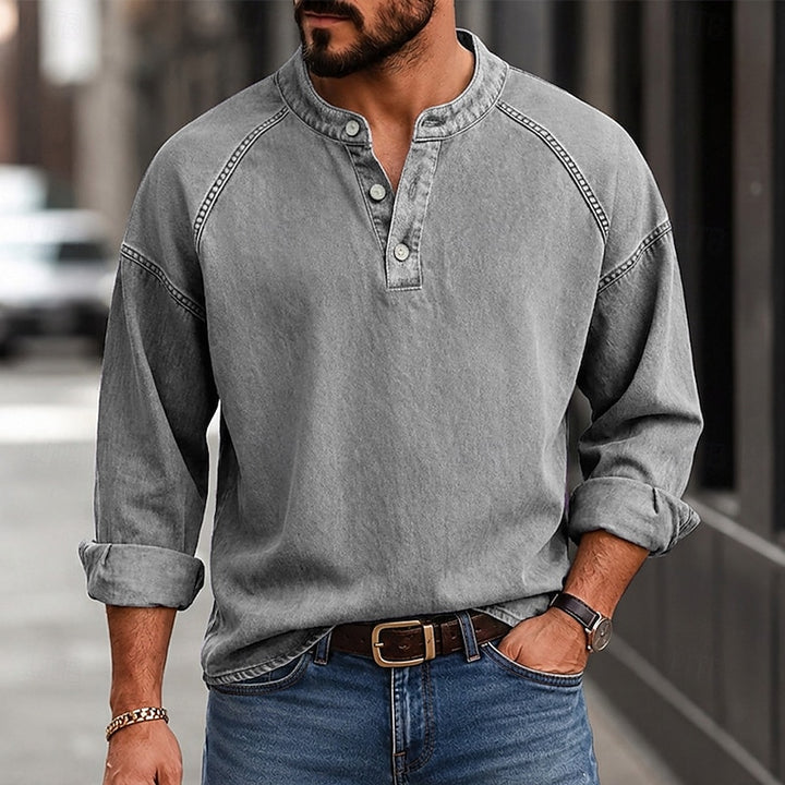 Harvey | Vintage-Washed Henley Shirt
