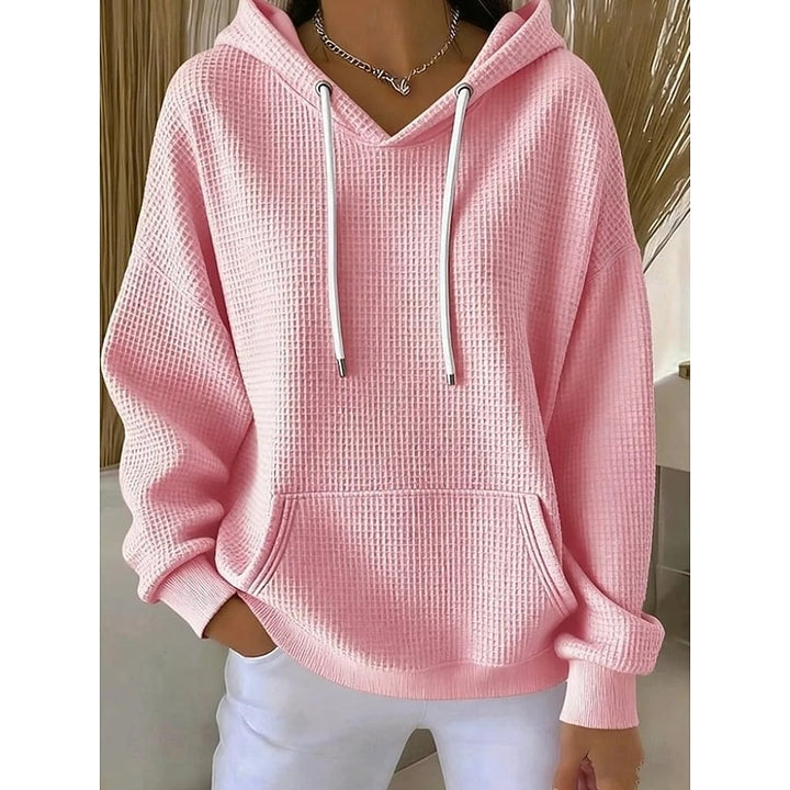 Miriam | Textured Waffle-Knit Hoodie