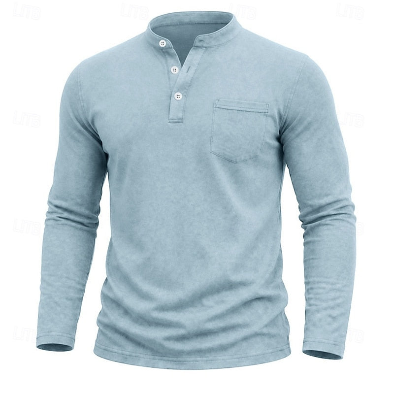 Quentin | Classic Long-Sleeve Henley Shirt