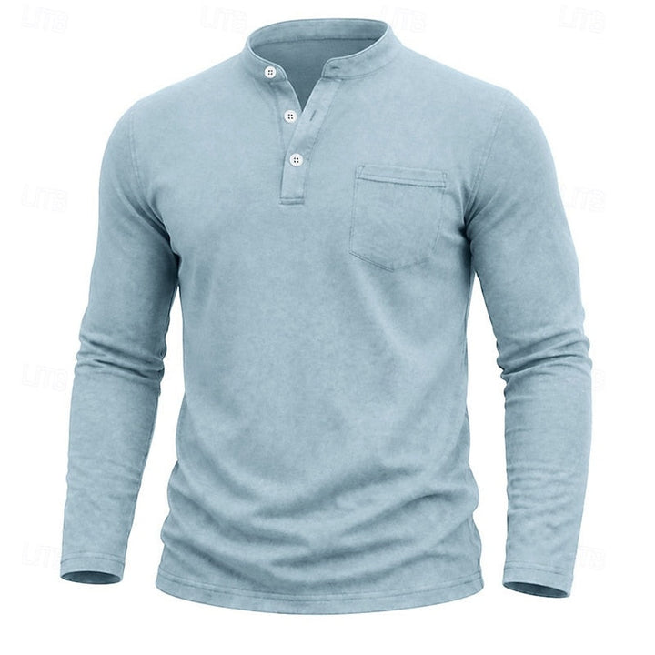 Quentin | Classic Long-Sleeve Henley Shirt
