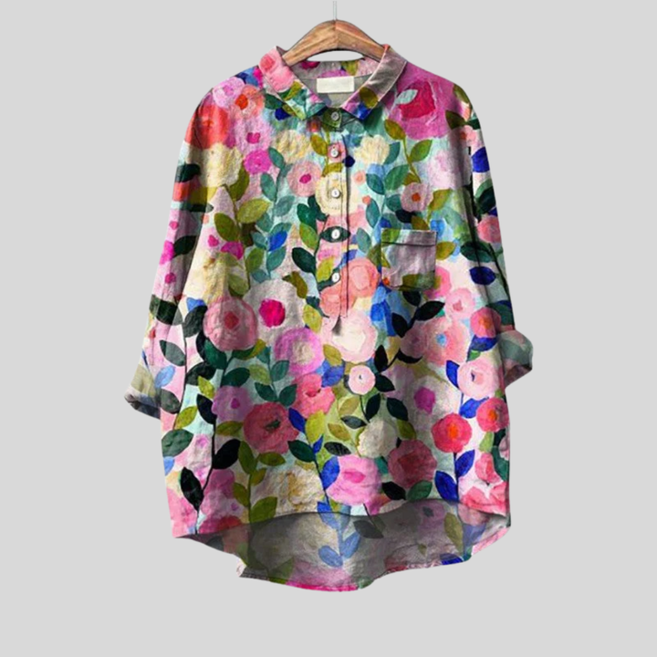 Cecily | Painterly Floral Blouse