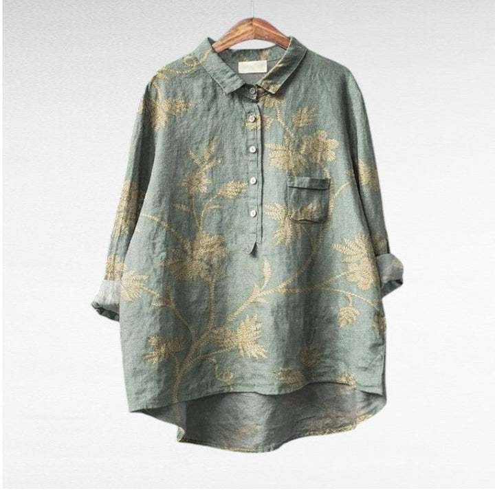 Cecily | Painterly Floral Blouse
