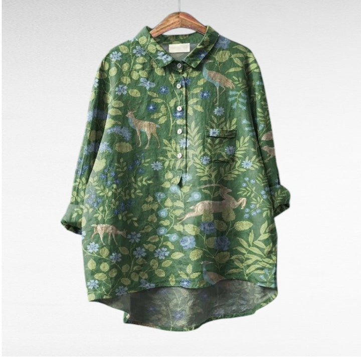 Cecily | Painterly Floral Blouse
