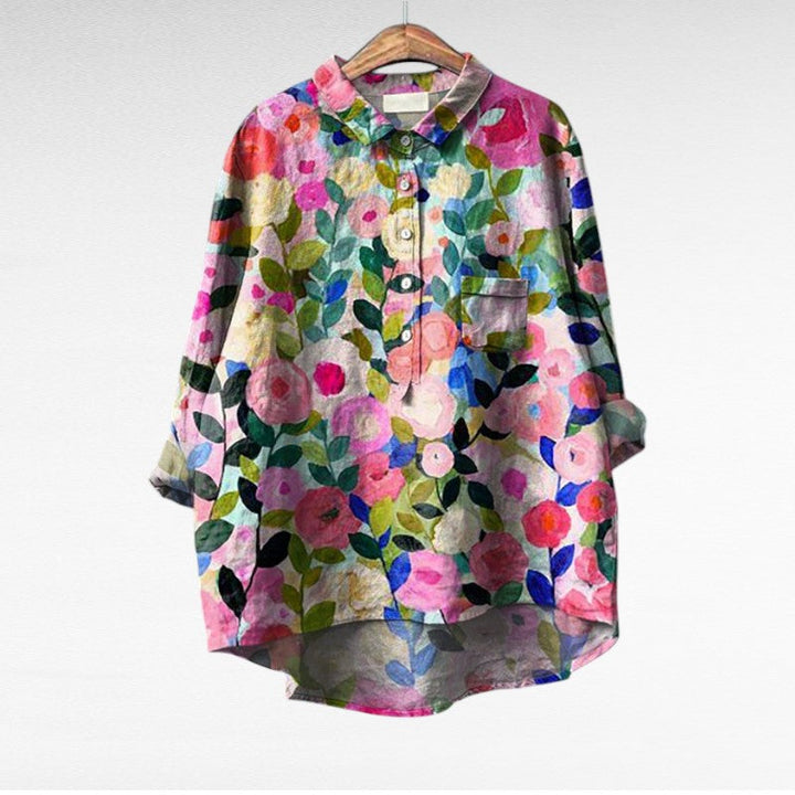 Cecily | Painterly Floral Blouse
