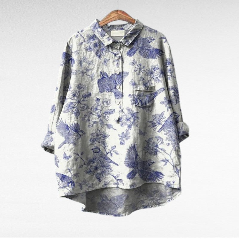 Cecily | Painterly Floral Blouse