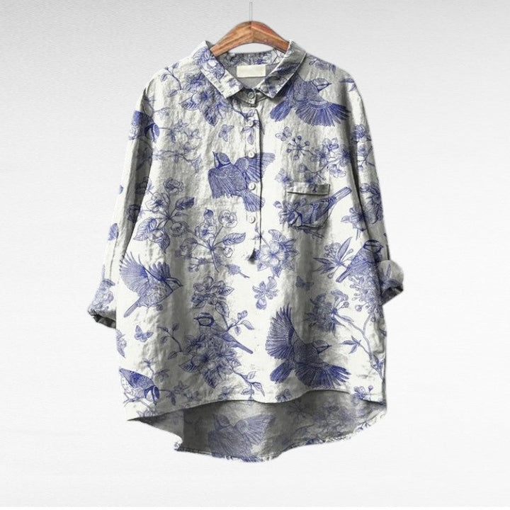 Cecily | Painterly Floral Blouse