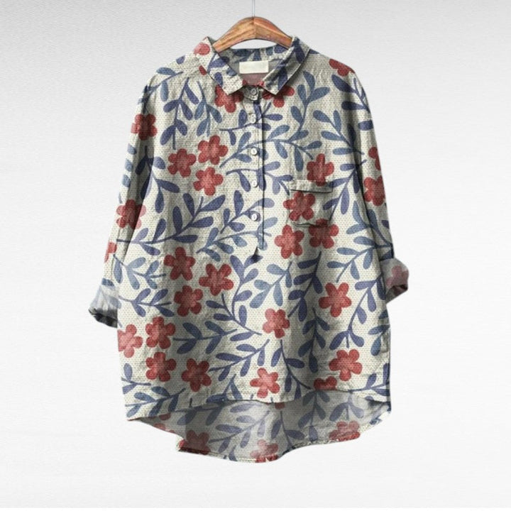 Cecily | Painterly Floral Blouse