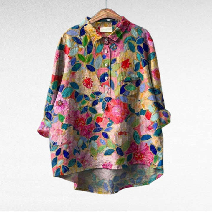 Cecily | Painterly Floral Blouse
