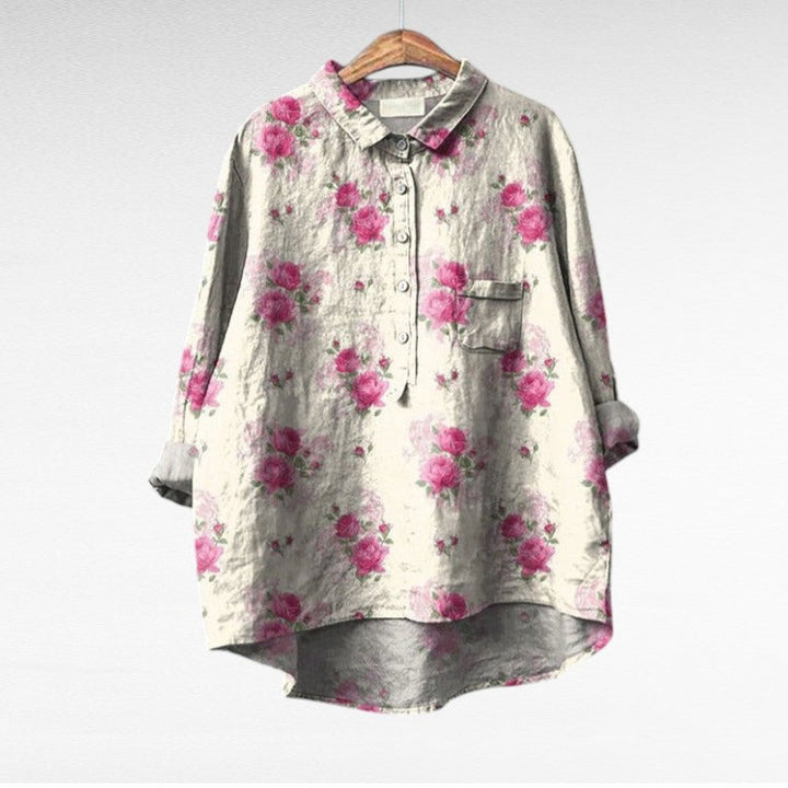Cecily | Painterly Floral Blouse