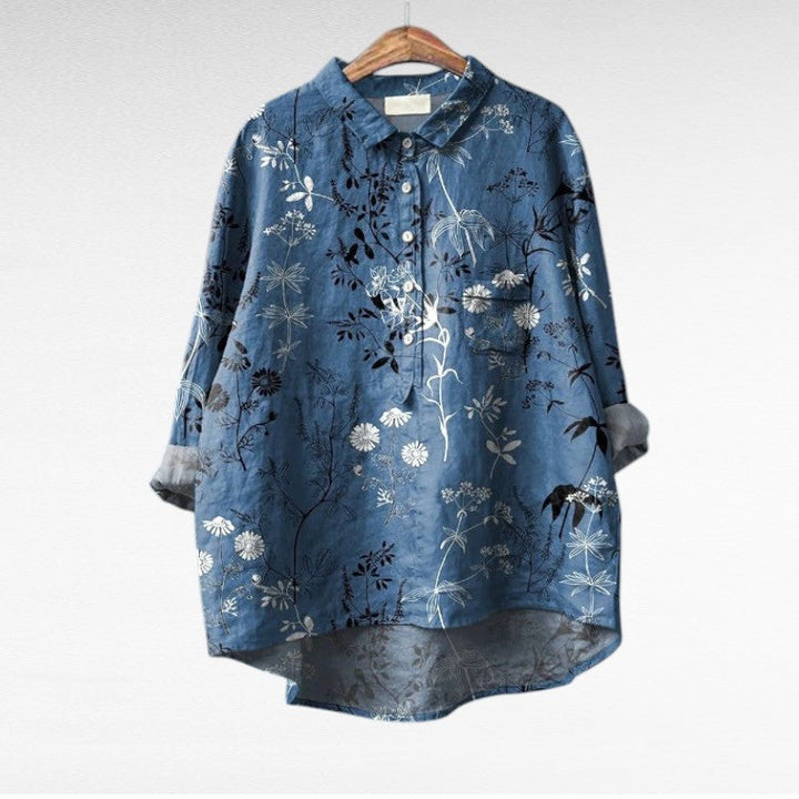 Cecily | Painterly Floral Blouse
