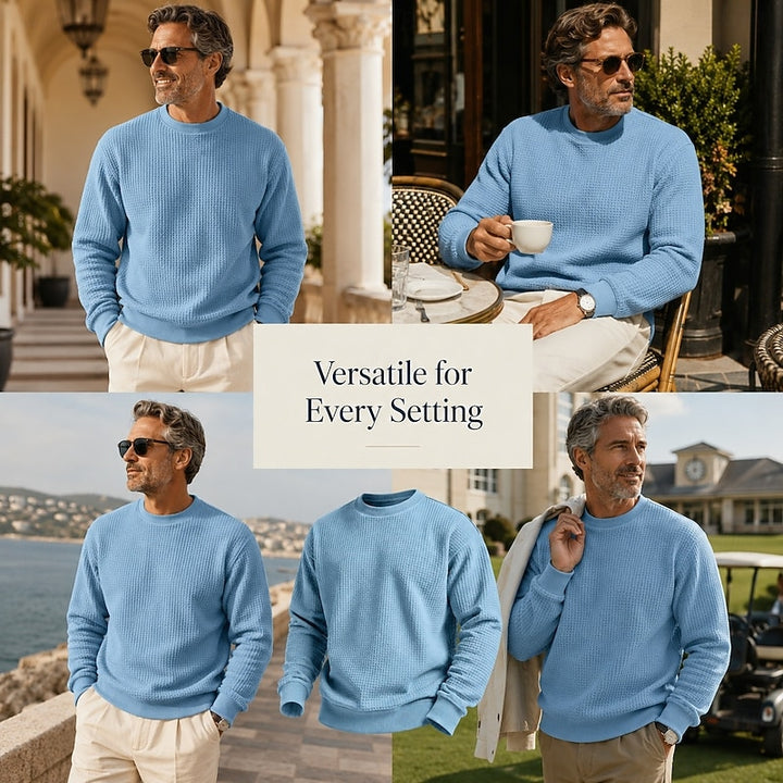 Everett | Textured Crew Neck Sweatshirt