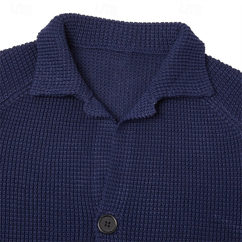 Oscar | Textured Stand-Collar Cardigan