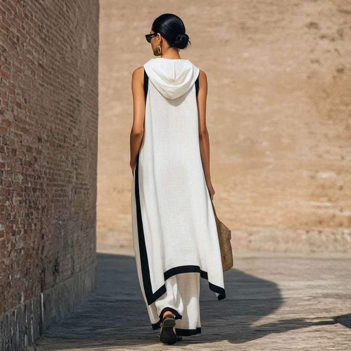 Fleur | Contrast-Trim Two-Piece Set