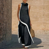 Fleur | Contrast-Trim Two-Piece Set