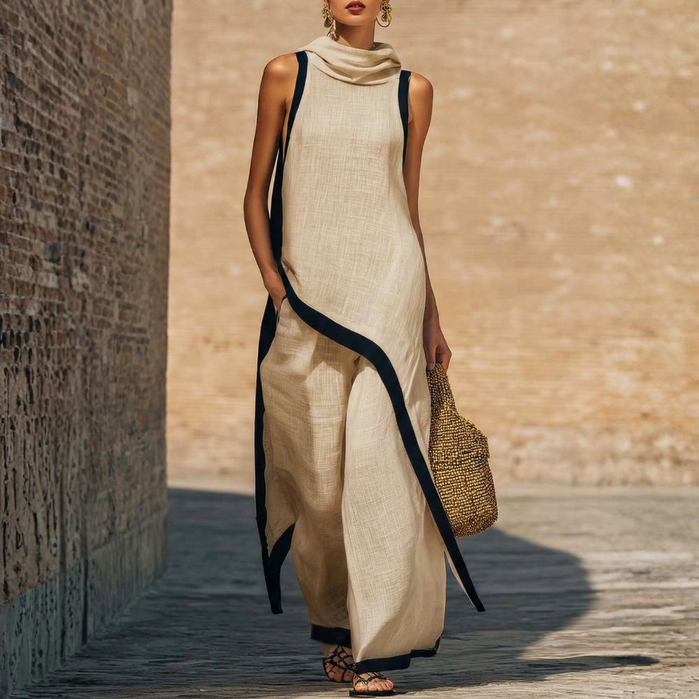 Fleur | Contrast-Trim Two-Piece Set