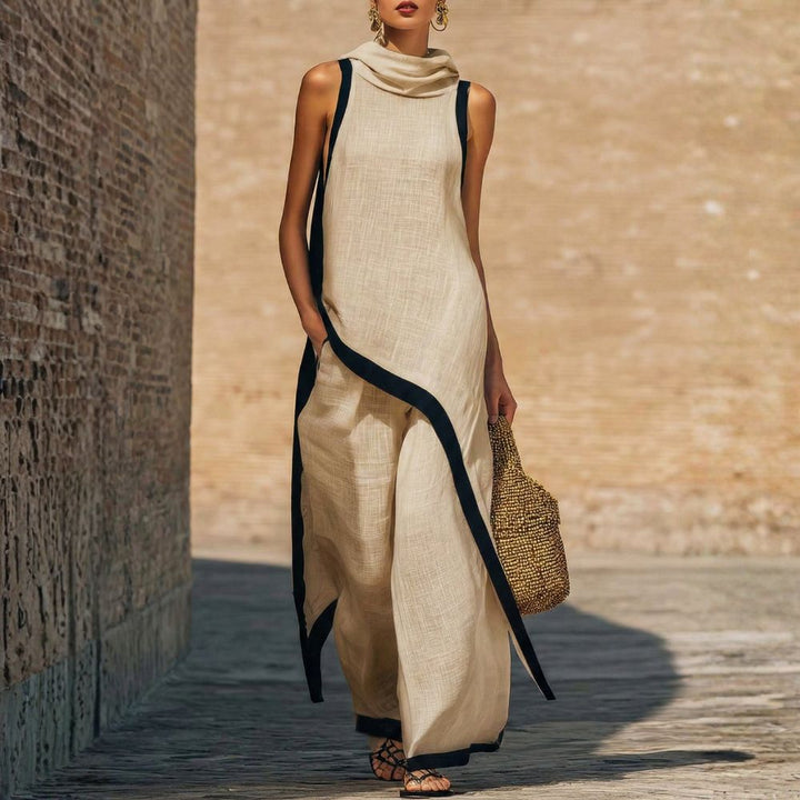 Fleur | Contrast-Trim Two-Piece Set