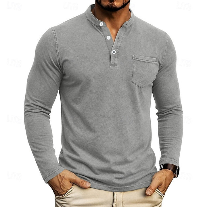 Quentin | Classic Long-Sleeve Henley Shirt