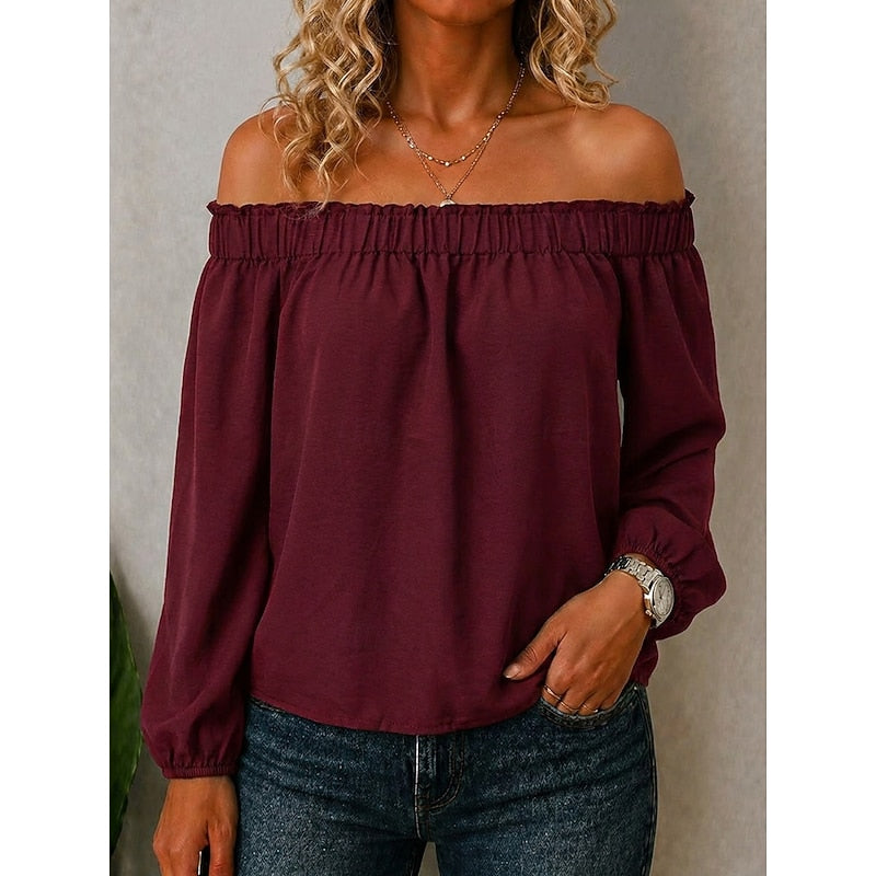 Beatrice | Off-Shoulder Long Sleeve Top