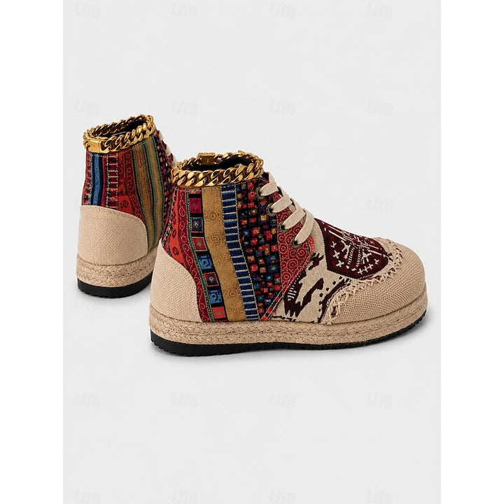 Rosina | Boho Lace-Up Sneakers