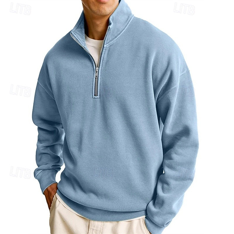 Callahan | Quarter-Zip Standing Collar Sweatshirt