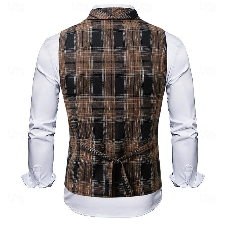 Julian | Double-Breasted Checked Waistcoat