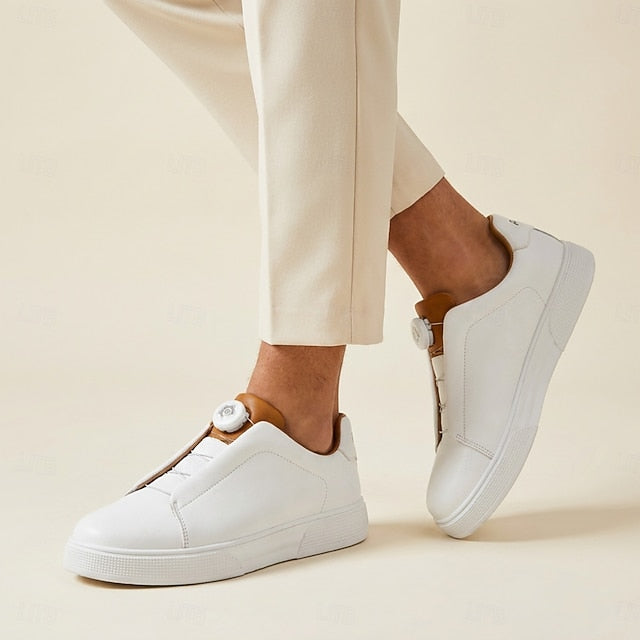 Ronald | Men's Minimalist Slip-On Leather Sneakers