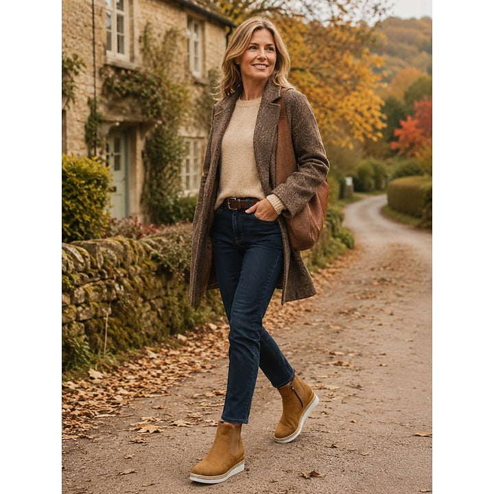 Felicity | Comfort Wedge Chelsea Ankle Boots