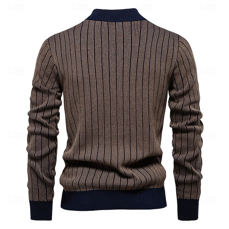 Everett | Ribbed Mock Neck Sweater