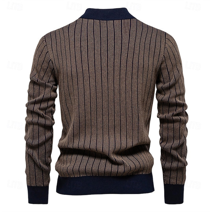 Everett | Ribbed Mock Neck Sweater